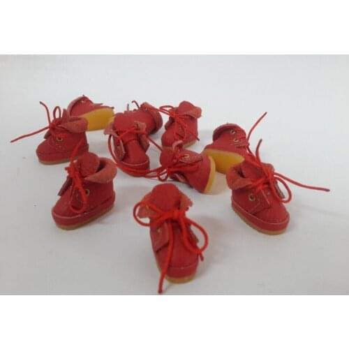 Leather red boots shoes for Blyth