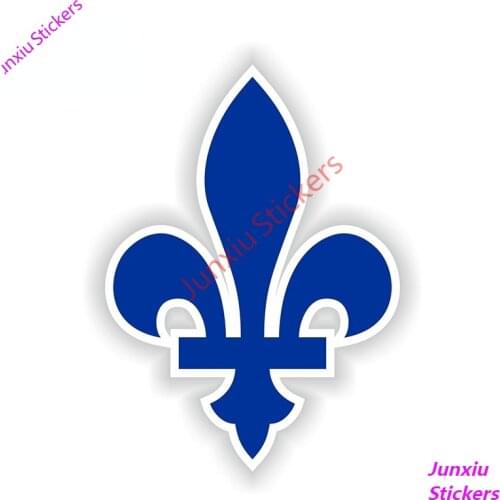 Creative Decals Quebec Fleur De Lys Canada Vinyl Sticker Decal Bumper Autocollant Laptop Scratch-Proof Exterior Decor PVC13x9cm