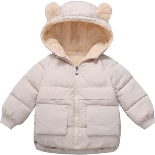 2019 Winter Boys Coat Children Clothes Long Sleeve Kids Jacket For Girls Warm Outerwear Zipper Hooded Jackets For Boys Clothes