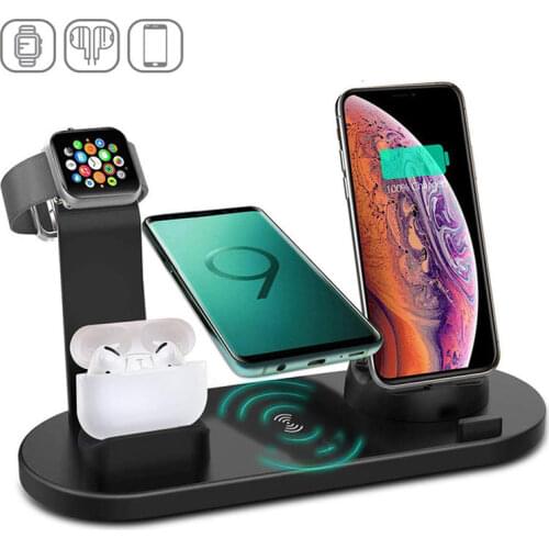 Multifunctional Mobile Phone Wireless Charging for Huawei Samsuang 10W Fast Charger Dock Station for IPhone 11 Wireless Charger