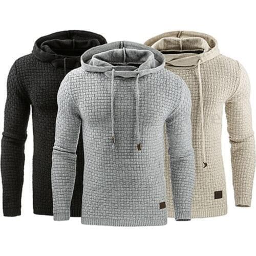 Fashion Men Sweatshirt Plain Hooded Hoodie Sweatshirt Jacket Gym Sports Work Tops Pullover Jumper Streetwear