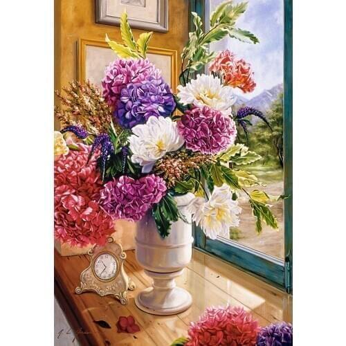 Window flower Needlework Sets Cross stitch 14CT Unprinted Embroidery kits Arts Cross-Stitching,DIY Handmade Home Decor