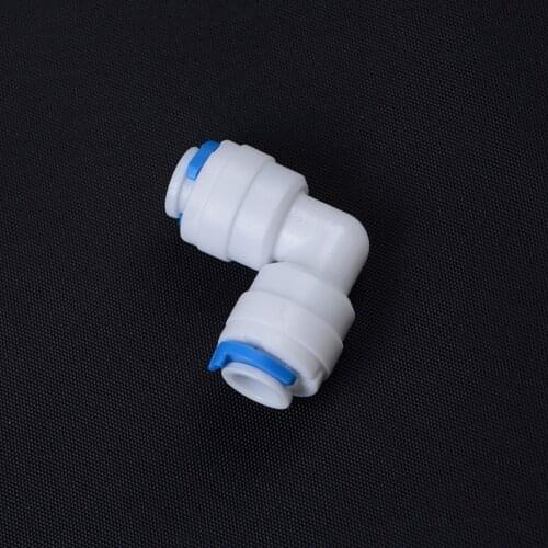 New 1/4" - 1/4" OD Tube POM Pipe Fitting Hose Elbow Quick Connector Aquarium RO Water Filter Reverse Osmosis System