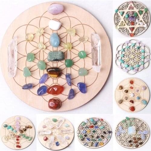15cm Wood Divination Coaster Round Altar Pad Props Ritual Divination Witchcraft Supplies for Altar Table Decorations Astrology