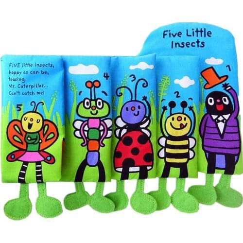 Three-dimensional Clothes Animal Insect Ankle Cloth Book Early Childhood Learning Baby Toy For Early Education 40% Off