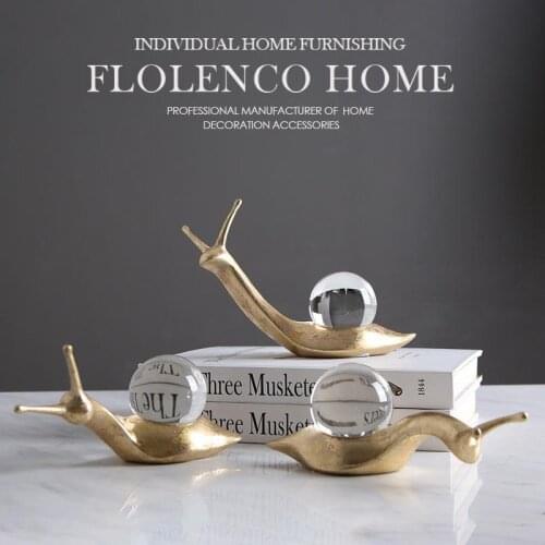 Creative Light Luxury Simple Crystal Snail Decoration Fashionable Modern Living Room Model Room Home Handicraft Ornaments