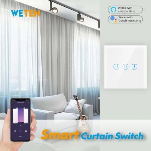 Smart Roller Shutter Wifi Switch, App Control Work with Alexa Google Home Electric Motor Curtain Blinds Wifi Switch Smart Home
