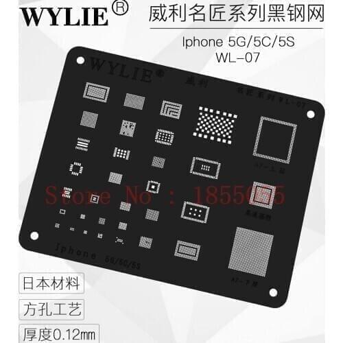 High quality Chip BGA Reballing Stencil Kits Set Solder template for i5 i5s i6 i6plus i6s i6sp i7 i7plus i8 i8plus x xs max XR