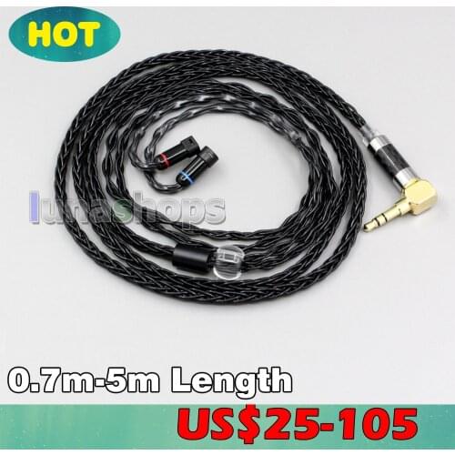 XLR Balanced 3.5mm 2.5mm 8 Cores Silver Plated Headphone Cable For Sennheiser IE8 IE8i IE80 IE80s Metal Pin LN006353