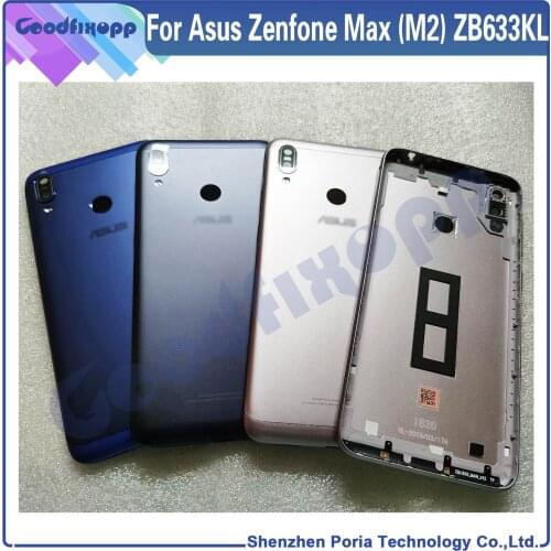 For Asus Zenfone Max M2 ZB633KL Back Battery Cover Door Housing Case For Asus Zenfone Max (M2) X01AD X01BD Rear Cover