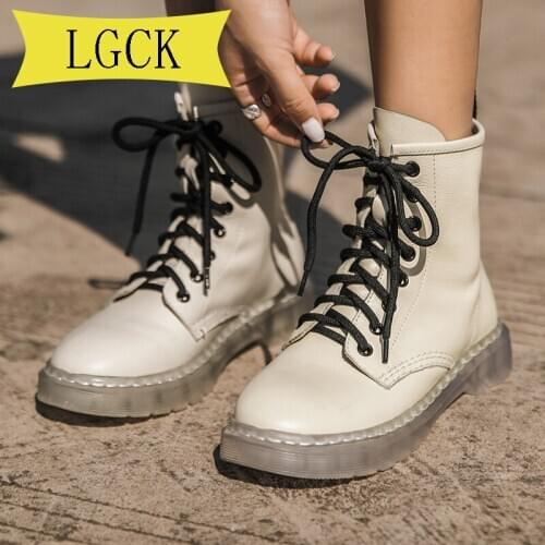 Plus Size 34-39 Fashion Woman Lace Up Ankle Boots Flat Heel Shoes Women Winter Autumn Shoes Daily Short Boots Martins Footwear