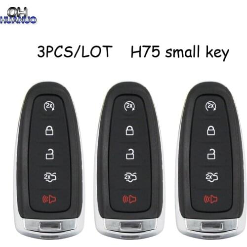 3PCS/LOT Uncut Replacement Smart Prox Key Remote Case Shell 5 Buttons Keyless For Ford MKX MKS MKT