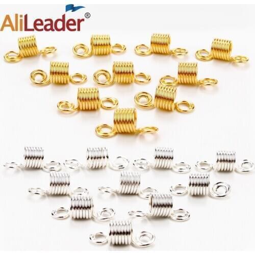 Alileader 10/20Pcs Metal Beads For Dreads Dreadlock Accessories Tube Beads Golden Silver Hair Bead For Braids Viking Hair Bead