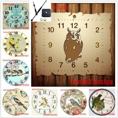 New 5d diamond painting full brid clock 5d diamond mosaic sale brid clock 5d diamond embroidery full flower clock Christmas gift