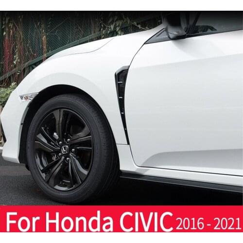 Car ABS Leaf Plate Marked Air Outlet Decorative Stickers Modified Accessories Supplies Frame Panel Trim For Honda Civic 10th Gen