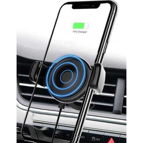 Car Holder Vehicle Mobile Phone Holders Gear Automatic Memory Mechanical Linkage 10W Wireless Charging Bracket