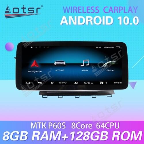 For Mercedes-Benz GLK 2013-2015 12.3 Inch Android 10 Carplay Car Multimedia Radio Player GPS Navigation Stereo