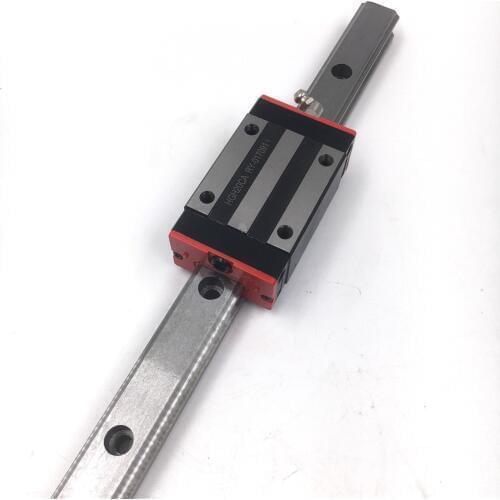 HGR20 20mm Linear Rail Guide L=2000mm Linear Guideway + 2pcs Rail Block HGH20CAZAC Long Linear Carriage Replacement for HIWIN