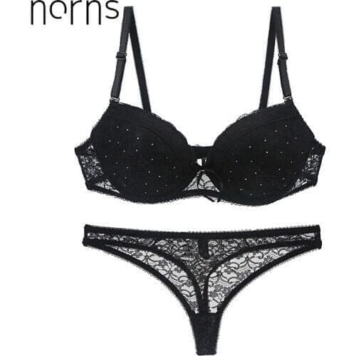Norns Women Lace Bra Set Plus Size Bra Push Up Beautiful Underwear Sexy Diamond Lace Bra Set Sexy Lingerie Intimate Set Style