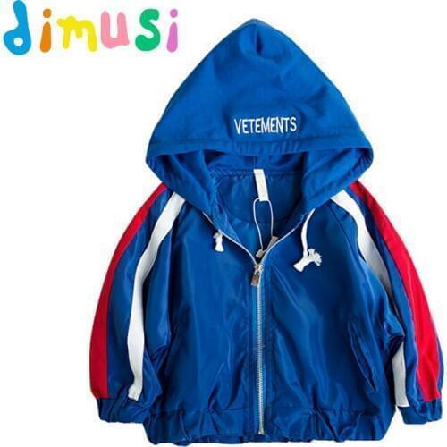 DIMUSI Boys Jackets Fashion Spring Babys Thin Bomber Jackets Children Kids Outwear Windbreaker Hooded Coats 2-8Y,EA062