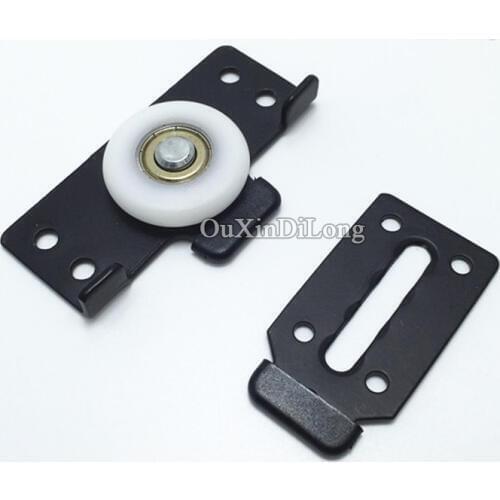 Hot 10Sets Heavy Dute Funiture Sliding Door Pulleys Wheels Rollers Wardrobe Cupboard Closet Cabinet Smoothly & Mute Wheels