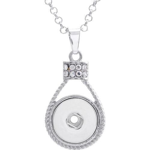 Hot sale XL0031 Rope snap Pendant necklace fit 18mm 20mm snap buttons fashion DIY Fittings for snap jewelry wholesale