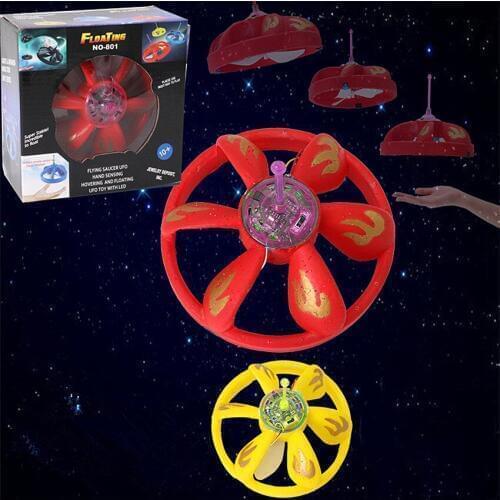 1PCS UFO Mini Helicopter Quadcopter Radio Infrared Induction Sensor UFO Toy Hovering Floating Flying LED Magic UFO