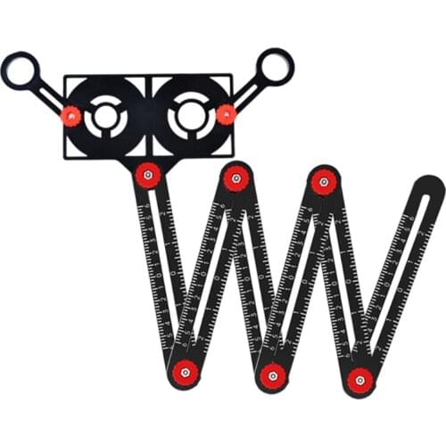 Aluminum Alloy Multi-function 6/12 Fold Ruler Angle Finder Universal Angler Ruler Metal Drill Guide Locator 6/12 Fold