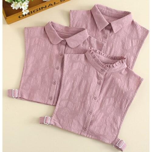 Fashion Versatile Chiffon Stand Fake Collar Detachable Lapel Choker Necklace Women Shirt False Collar Blouse Top Accessories