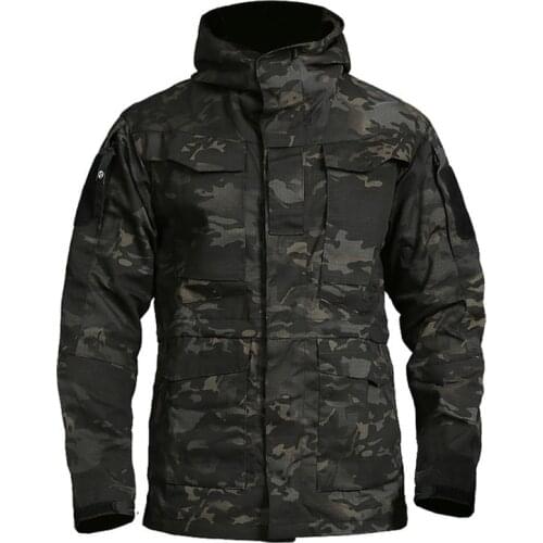 M65 Tactical Waterproof Windbreaker Hiking Camping Jackets Outdoor Hoodie Sports Coat Men High Quality Multi-pocket Jackets