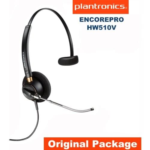 Original Plantronics HW510V - EncorePro HW510V Monaural Over-The-Head Headset with Quick Disconnect Plug