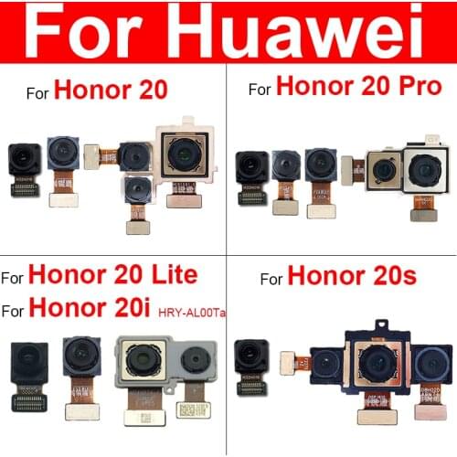 Front Rear Camera For Huawei Honor 20 Pro YAL-L41 Main Back Wide Angle Wideangle Camera With Flex Cable Replacement Parts