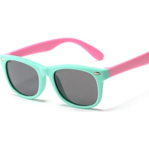 Classic Polarized Sunglasses Kids Silicone Safety TR90 Sun Glasses Boy Girl Fashion Brand Designer Children Mirror Oculos De Sol