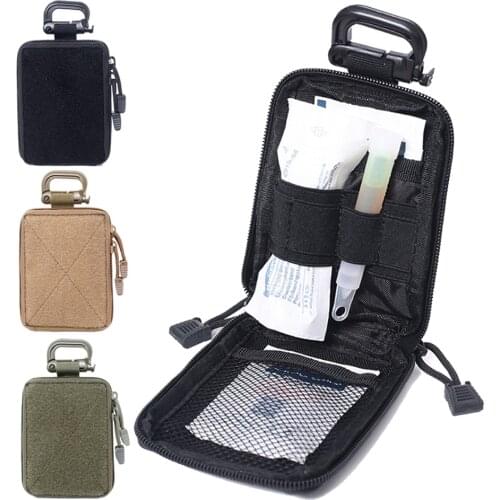 Tactical Molle EDC Pouch First Aid Bag Medical Organizer Pouch Military Wallet Small Bag Outdoor Hunting Accessories Waist Pack
