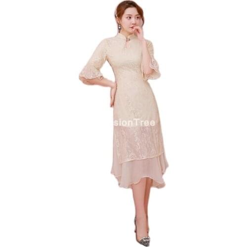 2021 traditional vietnamese clothing aodai vietmam clothes floral asian chinese style cheongsam for women ao dai qipao dress