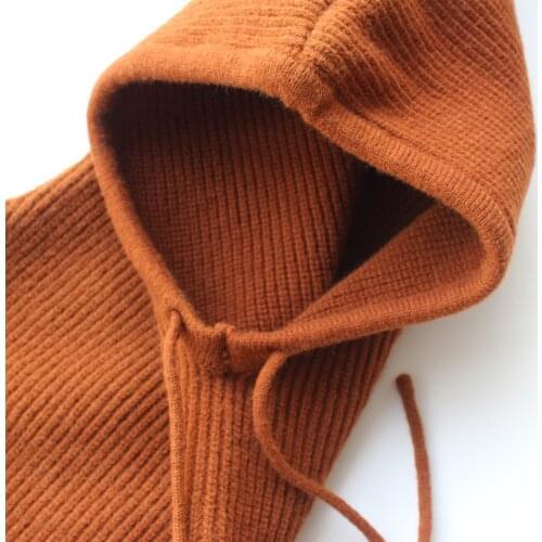 2020 thickened solid color knitted childrens scarf cover hood dual purpose integrated head cap thermal mens and womens hoods