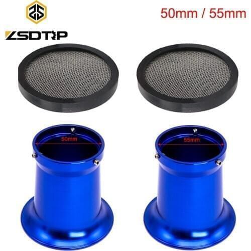 ZSDTRP 50/55mm Carburetor Air Filter Mushroom Head With Mesh Cleaner Intake Pipe Modified Scooter For PE PWK21 24 26 28 30 32 34