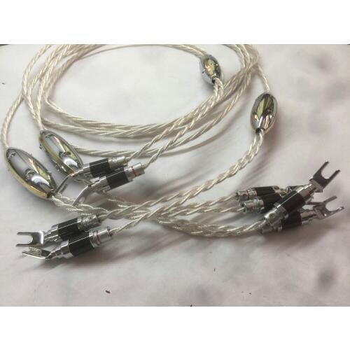 HI-End Carbon fiber Y Spade plugs connector Hifi Audio CD player Amplifier cable Absolute Dream audio Speaker cables