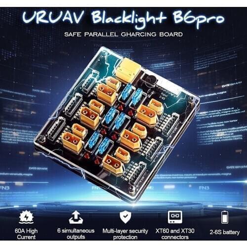 URUAV Blacklight B6pro 60A XT60 XT30 Plug 2-6S Lipo Battery Charger Board for IMAX B6 ISDT Q6 HOTA D6 Pro P6 DIY Accessories