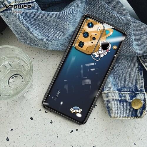 Tempered glass Case For Huawei P40 P40 Pro protection Astronaut on the moon lens protect cases for huawei p 40 pro glass cover