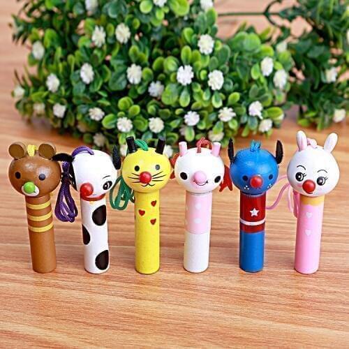 10PCS Kids Birthday Party Favor Animal Wooden Whistle Baby Shower Girl Boy Baptism Gift Party Supply Souvenir