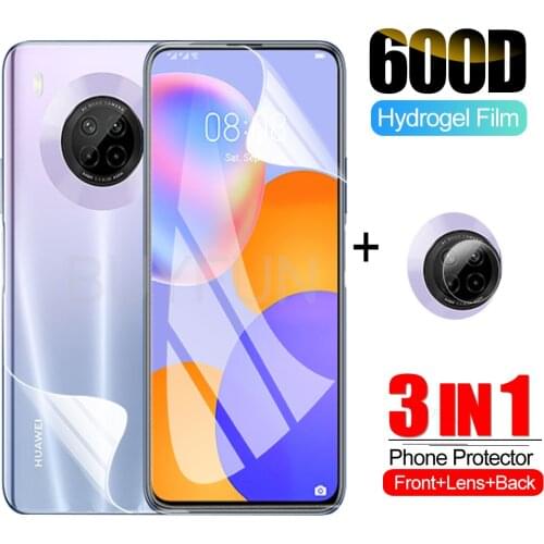 3-in-1 Hydrogel Film For Huawei Y9A 2020 Screen Protector Camera Protective Glass For huawei Y9 Y9S Y8P y 9 screen Lens film