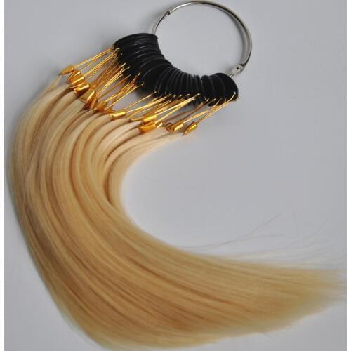 30 PCS 100% Real Remy Human Hair Color Ring for Hair Human Extension Hair Chat Dye Bleach Perm