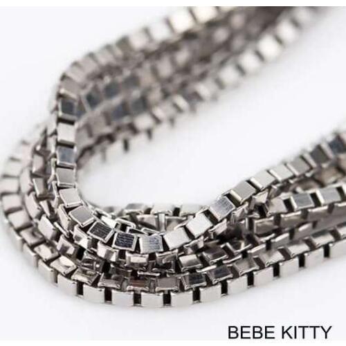 New Chain Only 100% Real 925 Solid Sterling Silver Necklace Jewelry 16/18 inch With Pendant Box Chain ON SALE Free Shipping