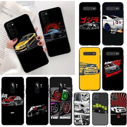 YJZFDYRM Tokyo JDM Drift Sport Car Black TPU Soft Phone Case for Samsung S20 plus Ultra S6 S7 edge S8 S9 plus S10 5G lite 2020