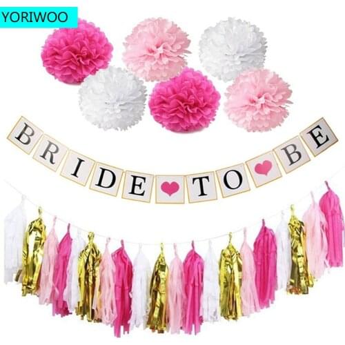 YORIWOO To Be Bride Foil Balloons Hen Night Accessories Bachelorette Party Decorations Mr Mrs Wedding Team Bridal Shower Favors