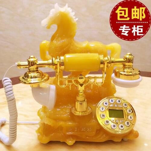 Card natural jade antique European style of the ancient jade old villa landline telephone household special offer Dial number