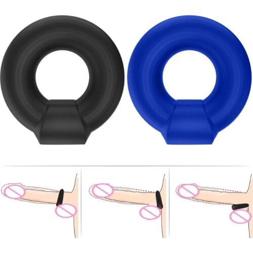 1Pc Soft Liquid Silicone Penile Ring Male Penile Bondage Delay Ejaculation Durable Stretchy Ring Adult Sex Toy for Men Gay