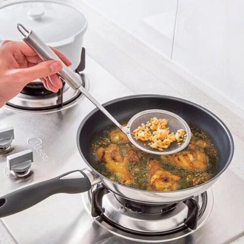 Kitchen Filter Scoop Skimmer Stainless Steel Filter Oil Spill Spoon Colander Fried Filter Egg White Separation Baking Tools