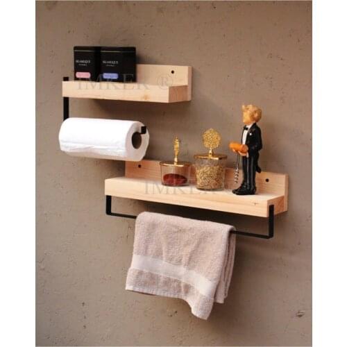 Metal Paper Towel Holder Towel Rack Set 2li Wood Kitchen Spice Wall Rack Regulator Terek